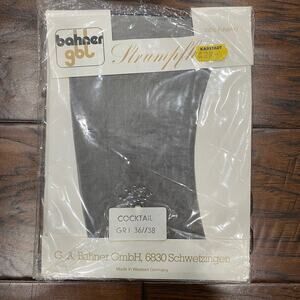 Vintage Bahner GBL Women’s Cocktail Grey Rhinestone Stockings Tights Size 36-38
